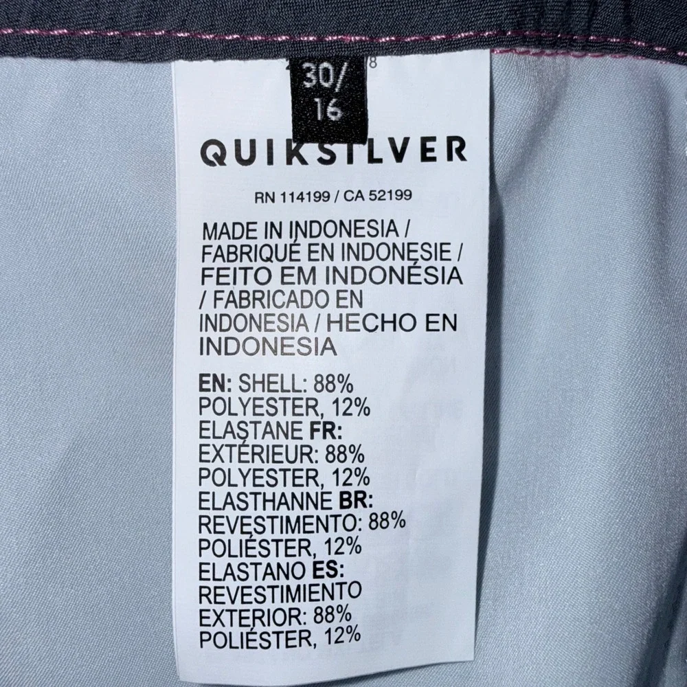 Quicksilver Highline Boys 30 16 Unlined Board‎ Shorts NWT